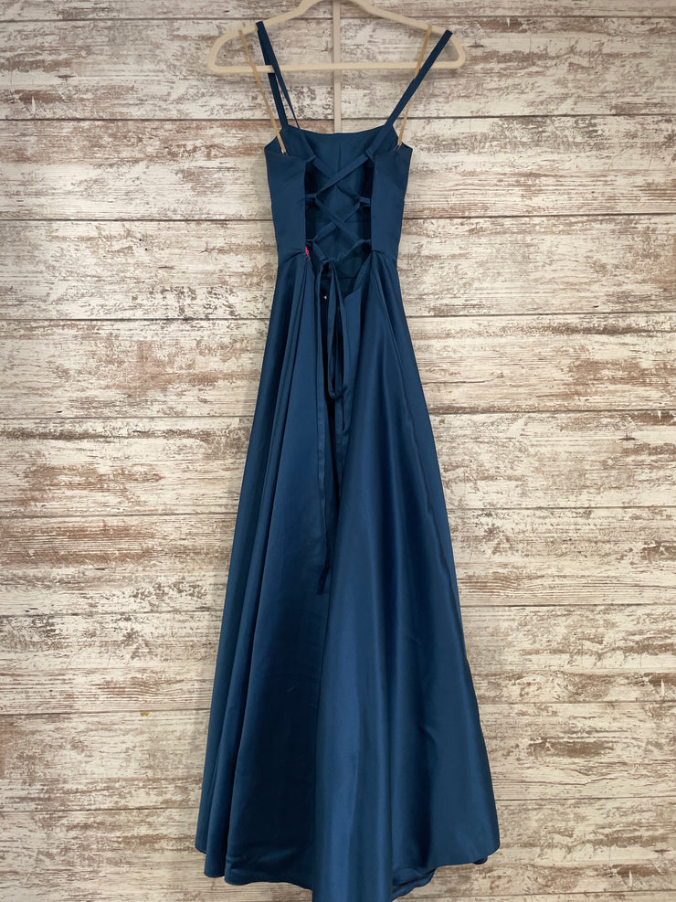 TEAL A LINE GOWN