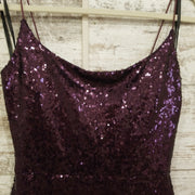 PURPLE SEQUIN SHORT DRESS-NEW