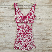 PINK/WHITE SPARKLY SHORT DRESS