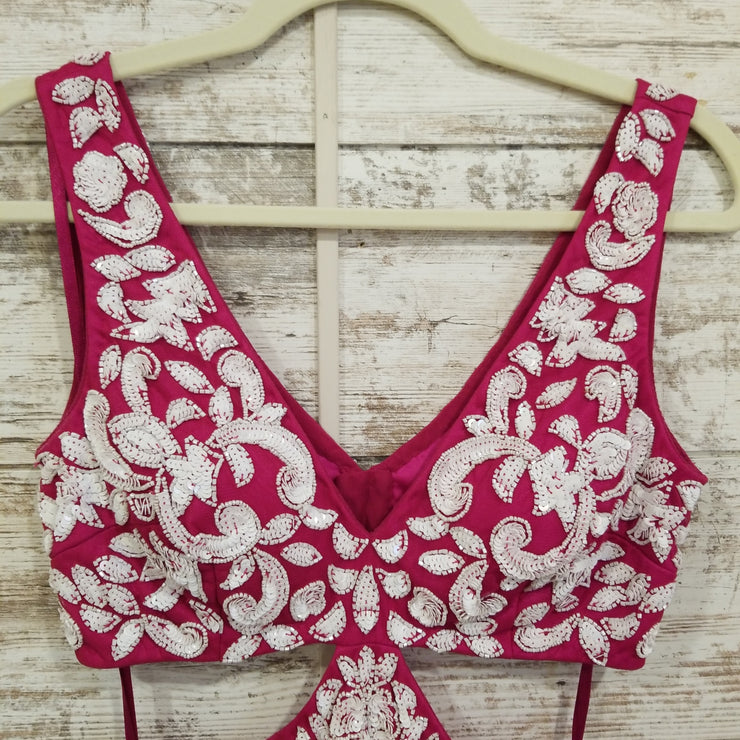 PINK/WHITE SPARKLY SHORT DRESS