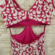 PINK/WHITE SPARKLY SHORT DRESS