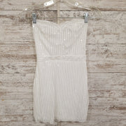 WHITE SEQUIN SHORT DRESS (NEW)