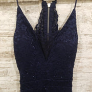 NAVY SPARKLY SHORT DRESS