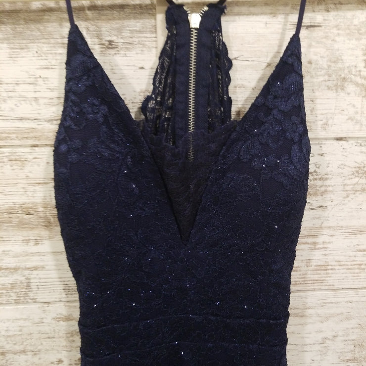 NAVY SPARKLY SHORT DRESS