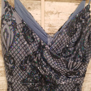 BLUE SPARKLY SHORT DRESS