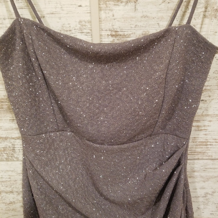 GRAY SPARKLY SHORT DRESS