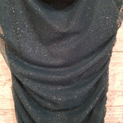 GREEN SPARKLY SHORT DRESS