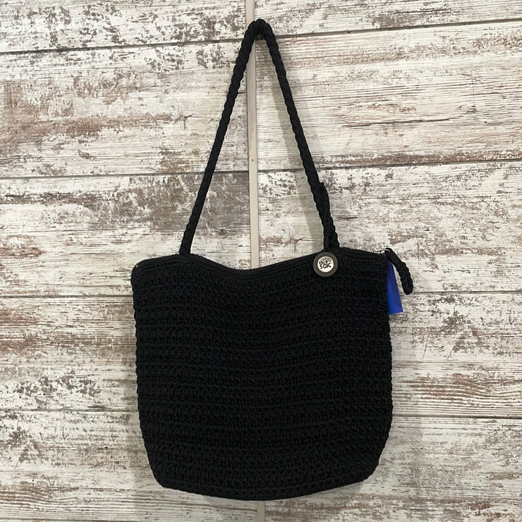 BLACK WOVEN PURSE