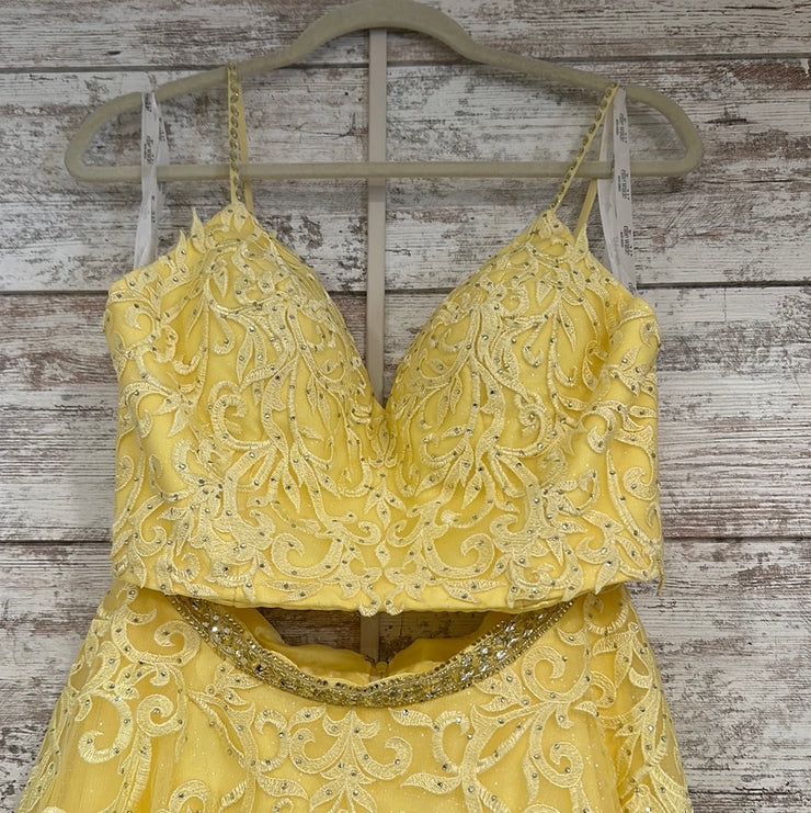 YELLOW 2 PC. PRINCESS GOWN