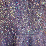 ROYAL BLUE SPARKLY A LINE GOWN