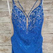 ROYAL BLUE SPARKLY LONG DRESS