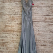 BLUE SPARKLY LONG EVENING GOWN