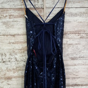 NAVY SPARKLY LONG DRESS