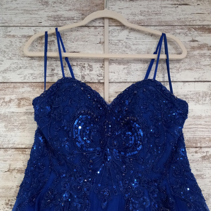 ROYAL BLUE A LINE GOWN (NEW)