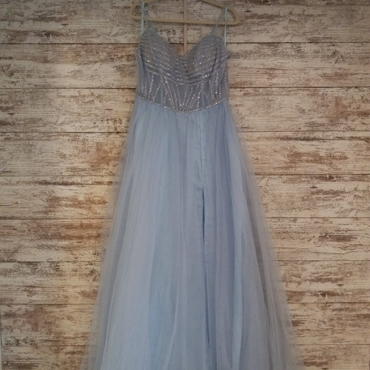 BLUE A LINE GOWN (NEW)