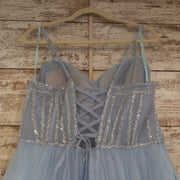 BLUE A LINE GOWN (NEW)