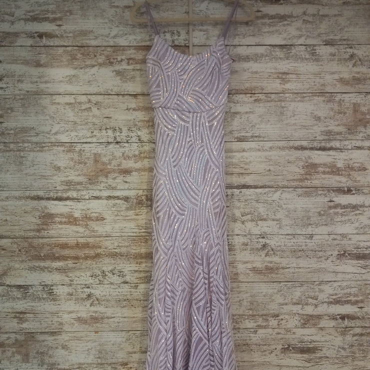 LAVENDER SPARKLY LONG DRESS