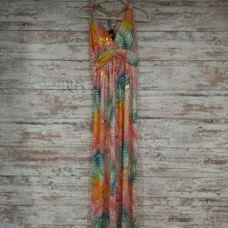 PINK/COLORFUL MAXI DRESS (NEW)