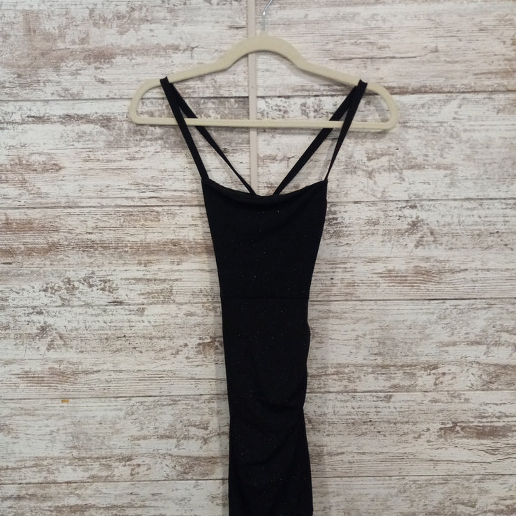 BLACK SPARKLY SHORT DRESS