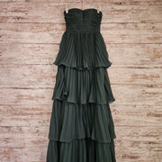 GREEN LAYERED LONG DRESS - NEW