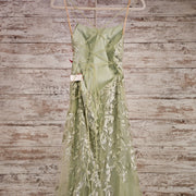 GREEN/FLORAL LONG DRESS (NEW)