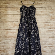 NAVY/SILVER SPARKLY A LINE GOW