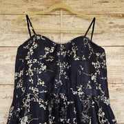 NAVY/SILVER SPARKLY A LINE GOW