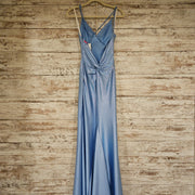 BLUE SPARKLY LONG EVENING GOWN