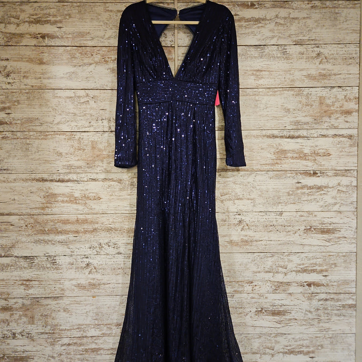 NAVY SPARKLY LONG DRESS (NEW)