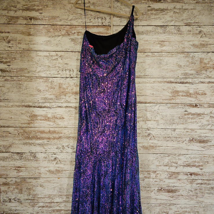 BLUE/PURPLE SPARKLY LONG DRESS