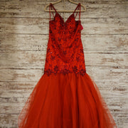 RED SPARKLY MERMAID GOWN