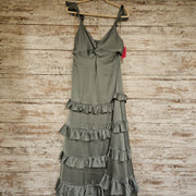 GREEN TIERED LONG DRESS (NEW)