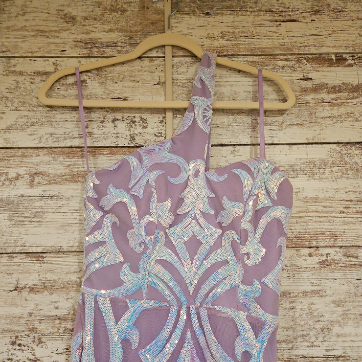 LAVENDER SPARKLY LONG DRESS