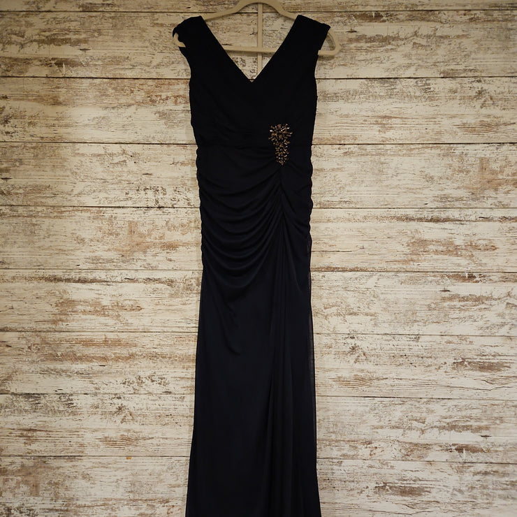 NAVY LONG EVENING GOWN