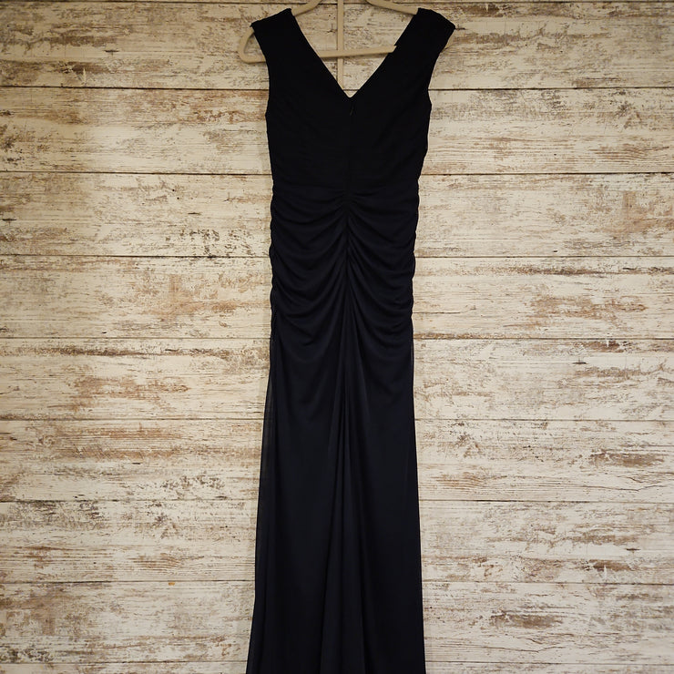 NAVY LONG EVENING GOWN