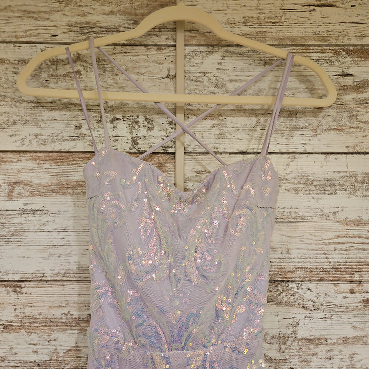 LAVENDER SPARKLY LONG DRESS
