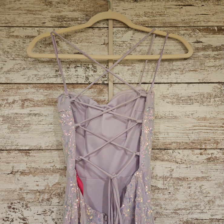 LAVENDER SPARKLY LONG DRESS