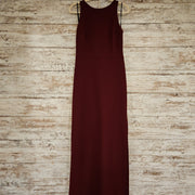 BURGUNDY LONG EVENING GOWN