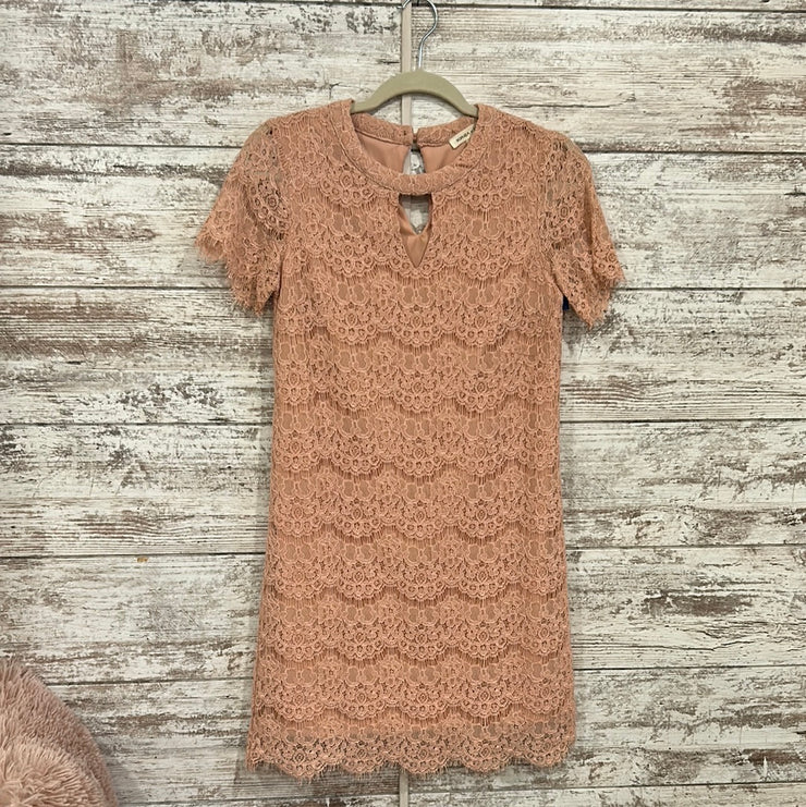 PINK LACE SHORT DRESS