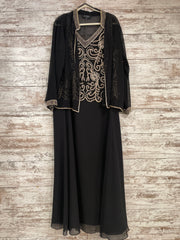 BLACK/GOLD 2 PC. LONG DRESS SE
