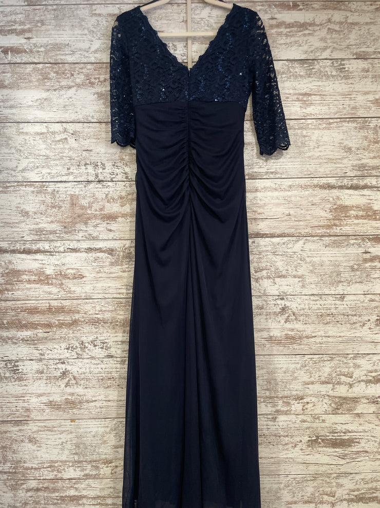 NAVY LONG EVENING GOWN