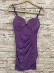 PURPLE SPARKLY SHORT DRESS