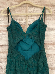 GREEN/FLORAL MERMAID GOWN-NEW