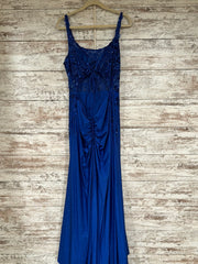 ROYAL BLUE SPARKLY LONG DRESS