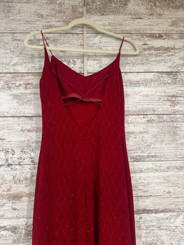 RED SPARKLY LONG DRESS