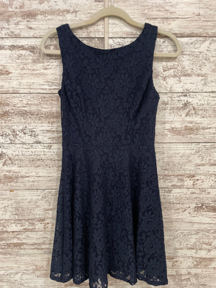 NAVY LACE SHORT DRESS (NEW)