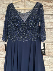 NAVY SPARKLY LONG DRESS (NEW)