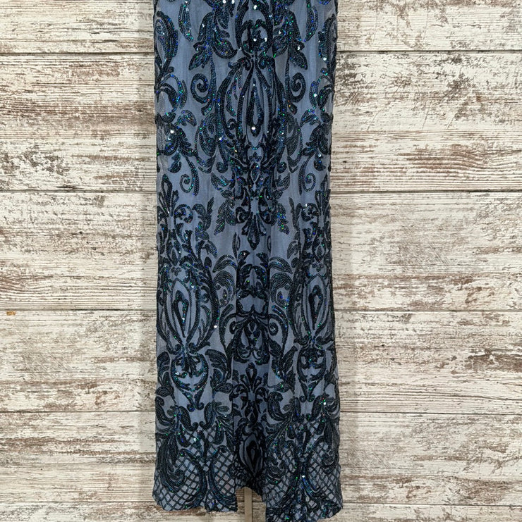 BLUE SPARKLY LONG DRESS