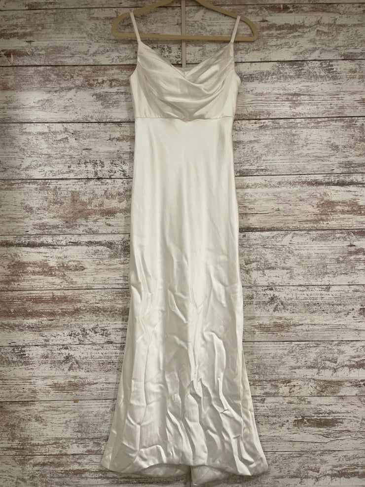 WHITE LONG EVENING GOWN
