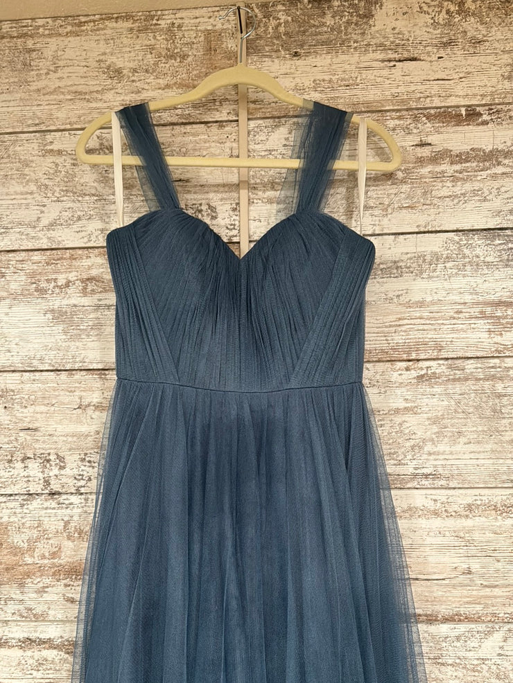 BLUE A LINE GOWN